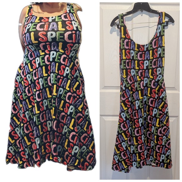 Noone Dresses & Skirts - Dopamine Novelty Print Fit & Flare Midi Dress "SPECIAL" Nooworks Large